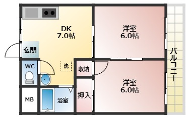 【間取り】 | 尾崎ハイツ A棟