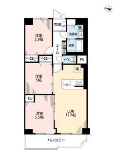 【間取り】 | パレス茨木B