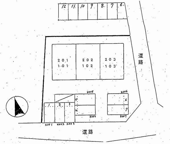 アメニティカスガⅡの区画図|敷地内区画図です◎