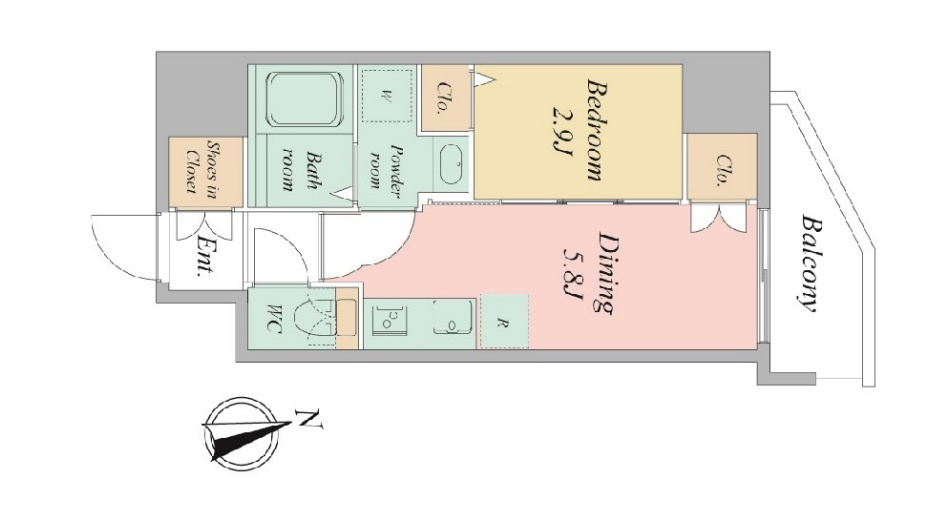 セレニテ日本橋エクラの間取り|現状有姿