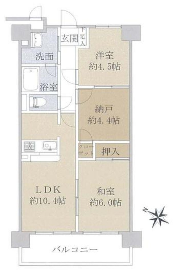 セザール和泉中央の間取り|2SLDK