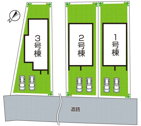 福知山市長田　第7期　新築一戸建ての区画図|全3区画
