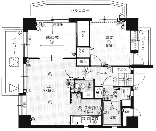【間取り】 | オリエントハイツ小戸☆仲介手数料無料☆