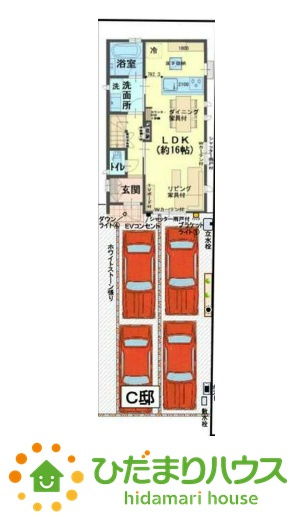 野田市駅第3期3邸　新築戸建　A邸の間取り|1階部分　
