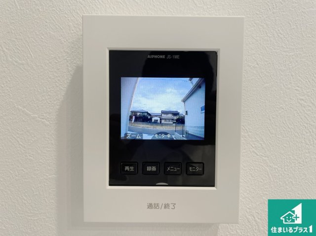 桜井市粟殿　新築一戸建ての防犯設備|カラーモニターインターホン！声だけでなく来訪者の姿や顔がモニターで確認できるので、小さなお子様がいらっしゃるご家庭でも安心できます！