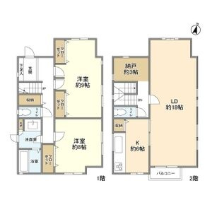 芦屋市翠ヶ丘町戸建の間取り