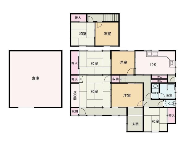 紀の川市東野・中古戸建・116096の間取り