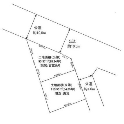 川越市小堤売地の土地図