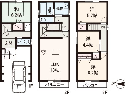【間取り】 | 大阪市住之江区浜口西１丁目　中古戸建 | ※掲載中の写真は物件購入時に撮影したものです。写真と現況が異なる場合は現況を優先とします。居住中につき、家具等がございます。