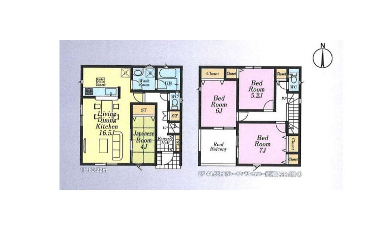 さいたま市西区飯田新田第2　新築一戸建て　クレイドルガーデン　02の間取り|さいたま市西区飯田新田第2　新築一戸建て　クレイドルガーデン　02、4LDK、土地面積168.10m2、建物面積94.77m2