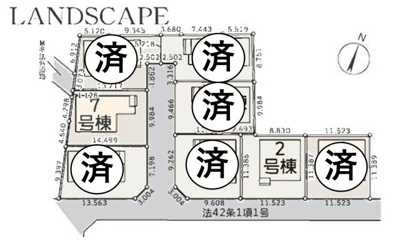 【区画図】 | 大和市西鶴間7丁目 新築戸建 全8棟