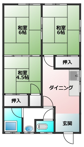 京永アパートの間取り