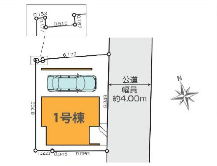 板橋区東新町2丁目　設備充実　車庫付デザイン住宅の区画図