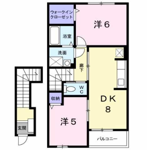 プルミエ　アムール　Ａの間取り