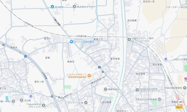 京田辺市薪天神堂　第8期　新築一戸建ての地図