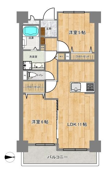 【間取り】 | ダイアパレスマインズ原☆仲介手数料無料☆