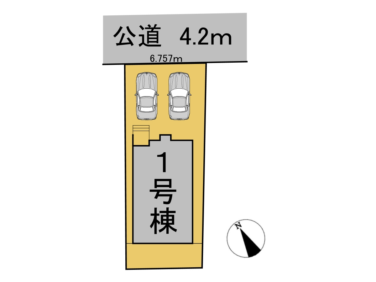 新築戸建　岐阜市加納奥平町Ⅱ　全1区画分譲の区画図|■区画図
■YAMADA電機の　ヤマダ不動産　株式会社リライフ　
いつでもお問合わせ下さい。