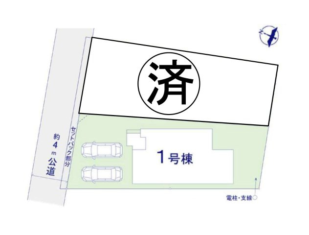 糸島市前原北2丁目第2-2棟（1号棟）　の区画図|配置図（1号棟）