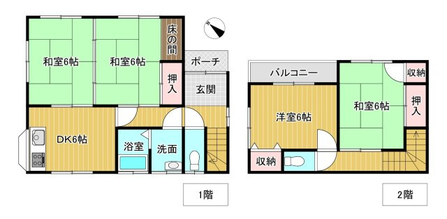 玖須美元和田　戸建の間取り|4DKの間取り