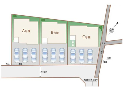 【区画図】 | 富士市松本 新築一戸建て A号棟 | A号棟の区画図です
