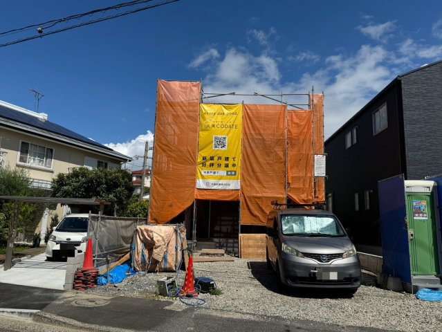 SUN COURT－サンコート－小倉北区赤坂2丁目【小倉北区　新築戸建て】の外観|現地撮影　2025,9,5　SUN COURT－サンコート－小倉北区赤坂2丁目【小倉北区　新築戸建て】