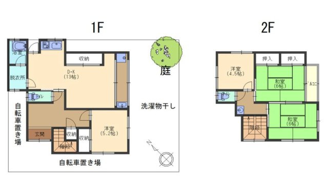 堺市東区引野町3丁　オーナーチェンジ戸建の間取り