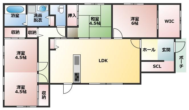 都城市都原町の中古一戸建の間取り