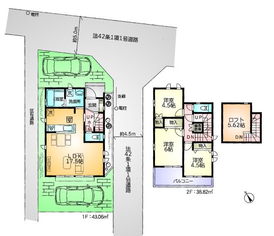 調布市深大寺東町１丁目 京王線 調布駅 新築戸建の間取り