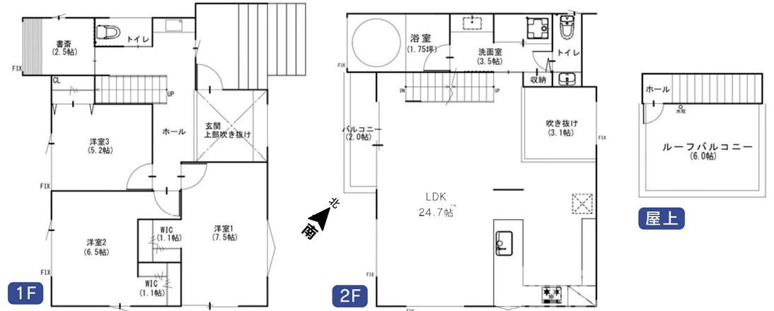 鎌倉市腰越５丁目２８０－２４新築戸建ての間取り