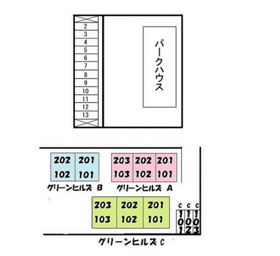 【駐車場】 | グリーンヒルズＢ | 駐車場