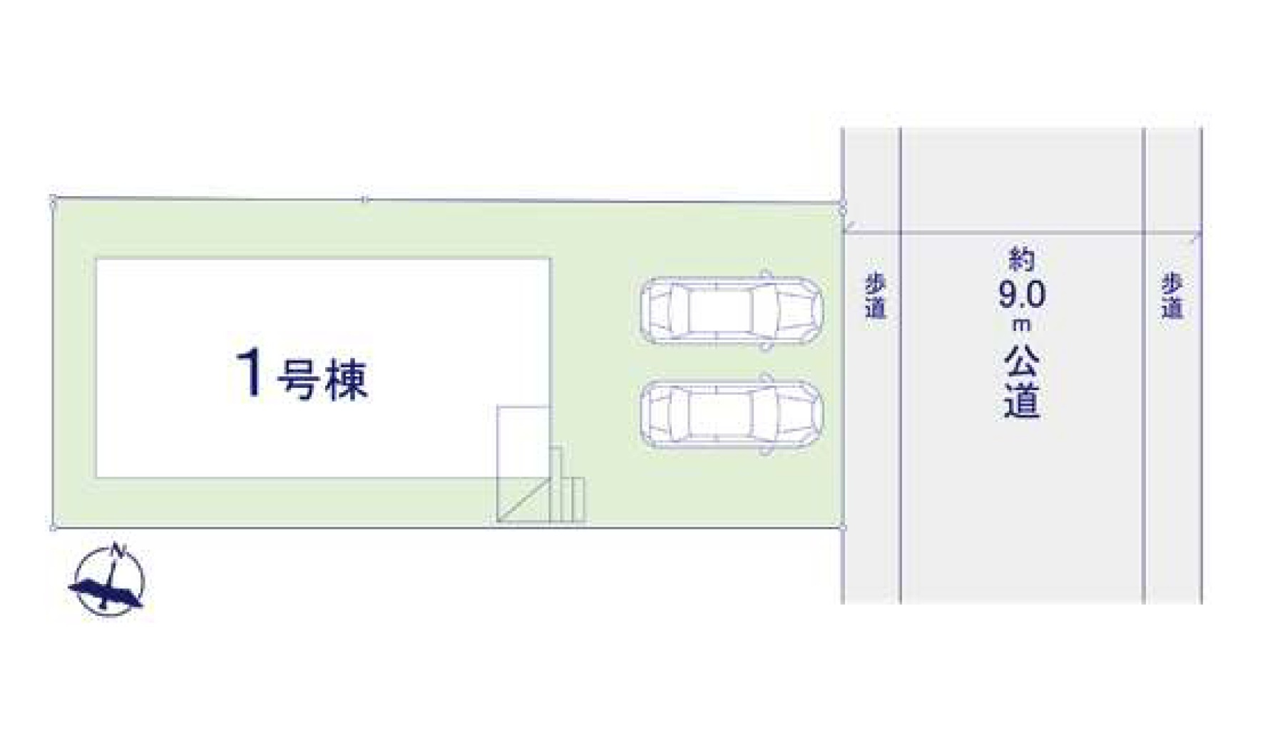 春日市塚原台2丁目第1-1棟（1号棟）　の区画図|配置図（1号棟）