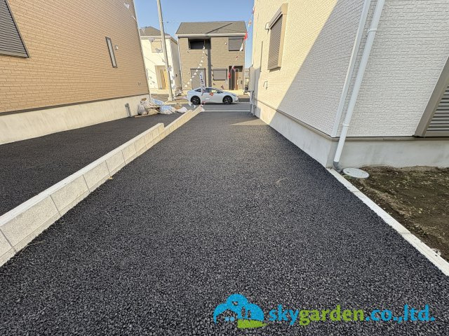 茅ヶ崎市柳島第11　新築戸建　全8棟3号棟の駐車場|縦列２台駐車可（車種・サイズ要確認）