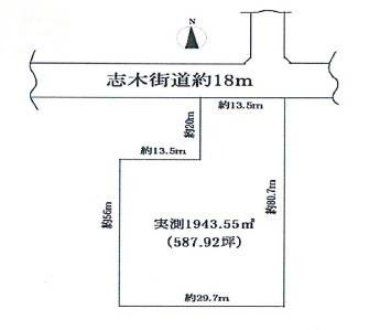 売地　新座市あたごの区画図