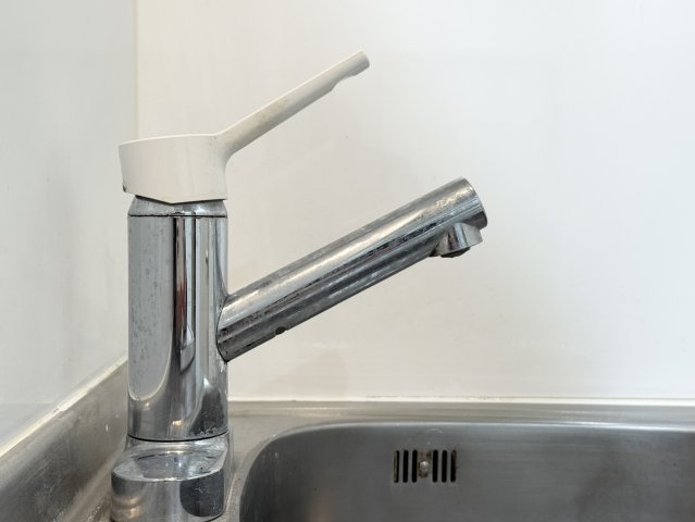 髙田ビルのキッチン|使い勝手の良いシングルレバー水栓