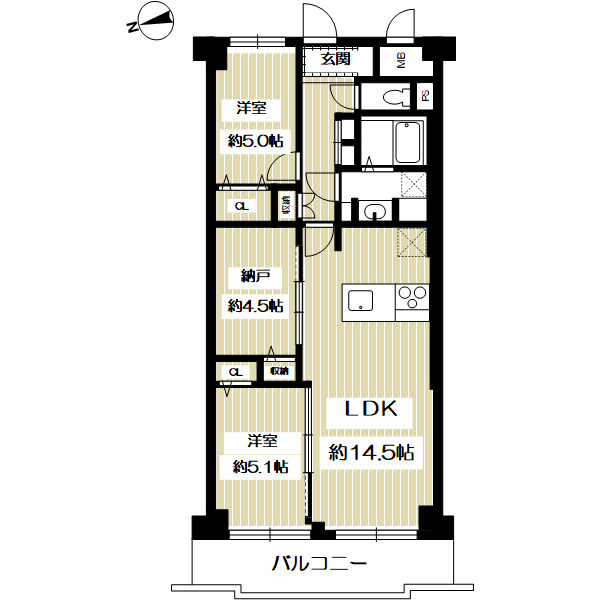 ルネ須磨の間取り|3LDK　