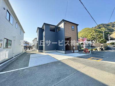 【外観】 | 静岡市清水区鳥坂 新築一戸建て 2号棟 | 現在建築中の外観画像です。ご内覧は同じメーカーの完成物件へご案内いたしますので、いつでもご相談ください！