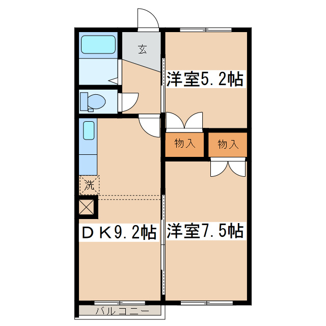 Ｑ46コーポラスの間取り