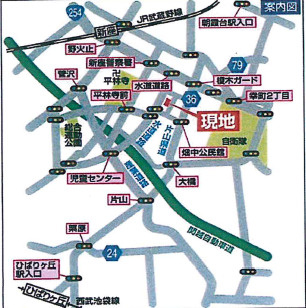売地　新座市畑中の地図
