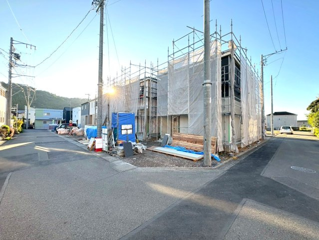 静岡市葵区上伝馬　第３　新築戸建　全8棟　７号棟の前面道路含む現地写真|2025/10/28撮影