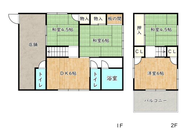 【間取り】 | 姫路市広畑区西夢前台5丁目／店舗付住宅