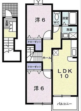 盛岡市黒石野１丁目　一棟アパートの間取り