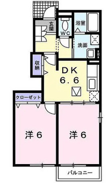 盛岡市黒石野１丁目　一棟アパートの間取り