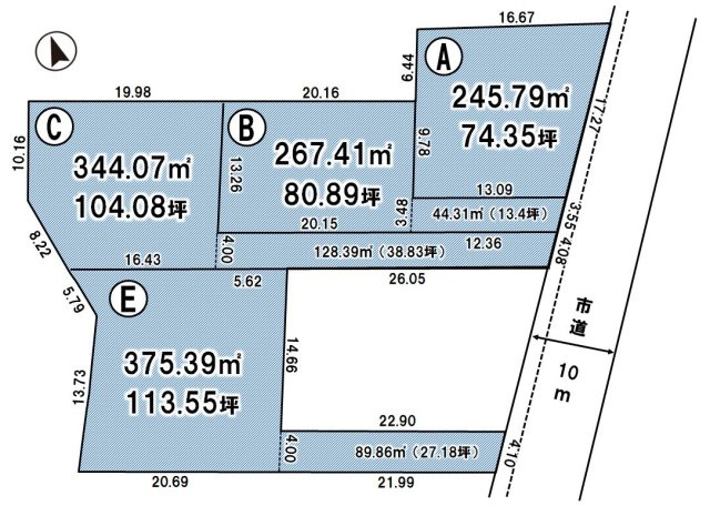 結城市結城　全4区画