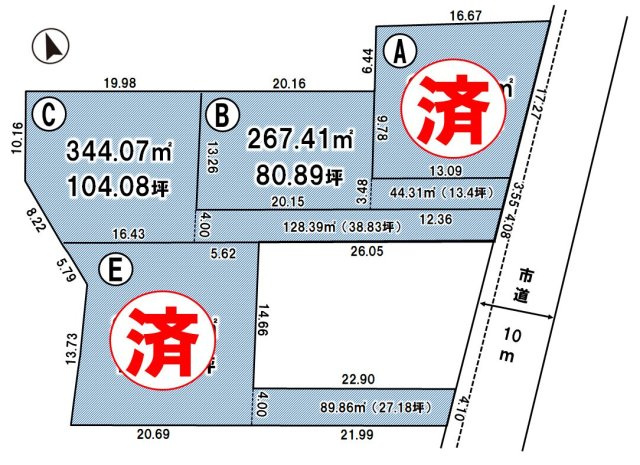 結城市結城　全4区画の外観