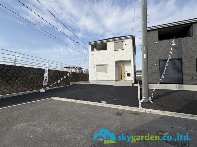 茅ヶ崎市柳島第11　新築戸建　全8棟5号棟の前面道路含む現地写真|前面道路含む現地写真です