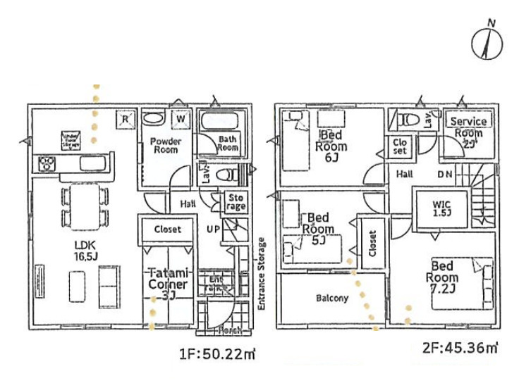 茅ヶ崎市柳島第11　新築戸建　全8棟6号棟の間取り|全室二面採光