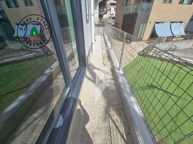 筑紫野市石崎3丁目第1-2棟（2号棟）　の庭|お庭で自由な時間を過ごせます。