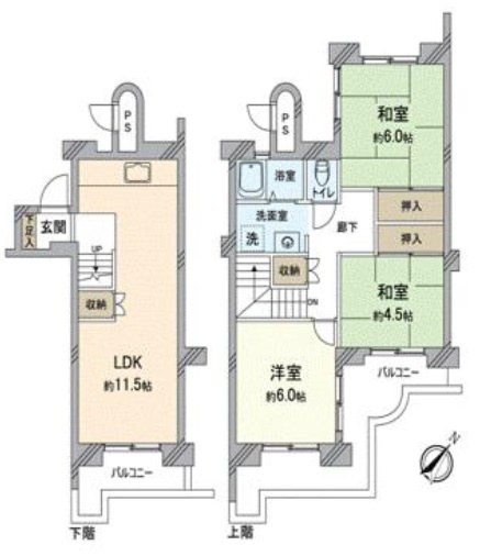 千代田第二住宅5号棟の間取り