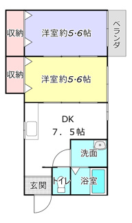 【間取り】 | 美里ハイツⅡ | ※図面と現況が異なった場合は、現況を優先と致します。