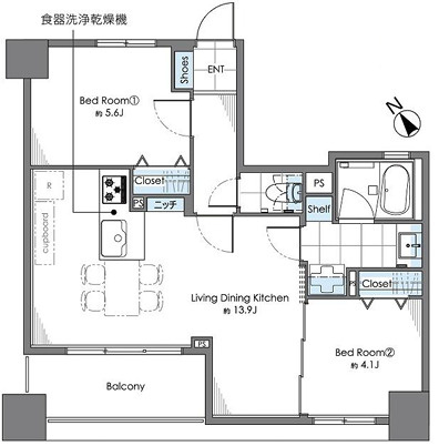 ライオンズマンション目白の間取り